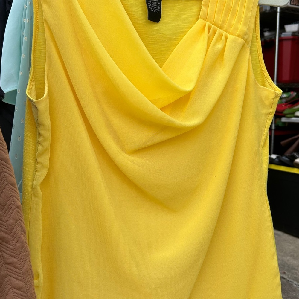 Rafaella Sunny Yellow Drape Blouse